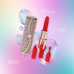 VIBRADOR COM 4 ACESSÓRIOS...